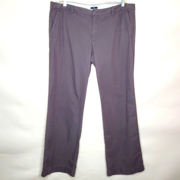 Gap Classic Khaki Pants Size 20 Long Gray Casual Wide Leg Trousers Tall Preppy - Picture 12 of 13